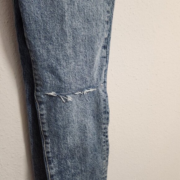 We The Free | High Waisted Button Fly Raw Hem Skinny Jeans Sz 28 - Picture 5 of 16